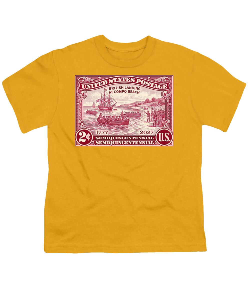 British Landing at Compo Beach 2c - Youth T-Shirt