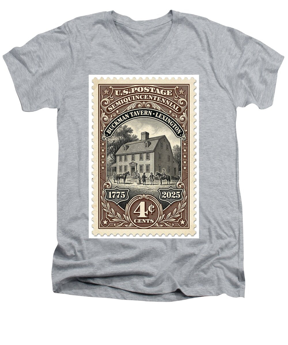 Buckman Tavern 4c - Men's V-Neck T-Shirt