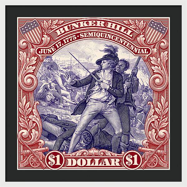 Bunker Hill $1 - Framed Print
