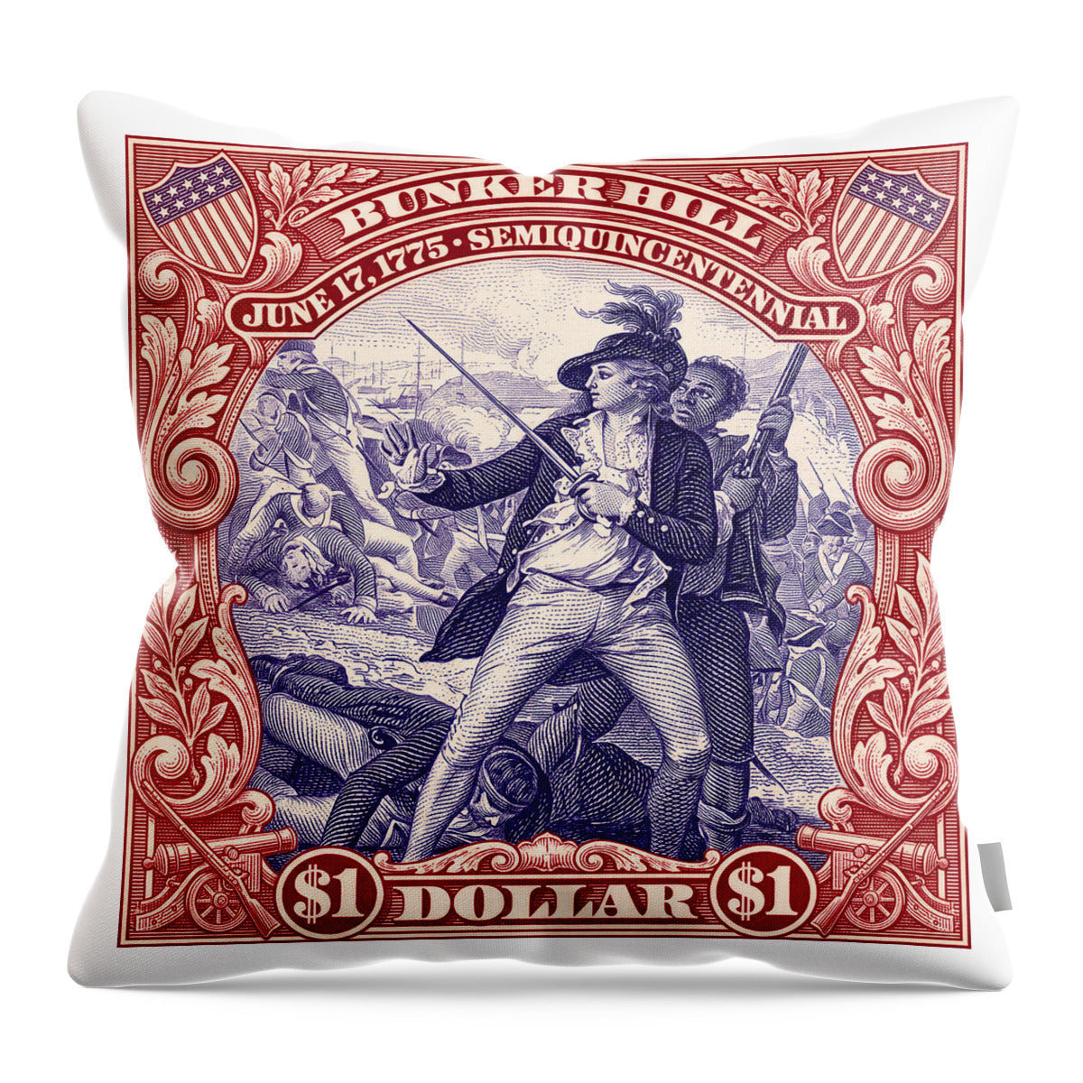 Bunker Hill $1 - Throw Pillow