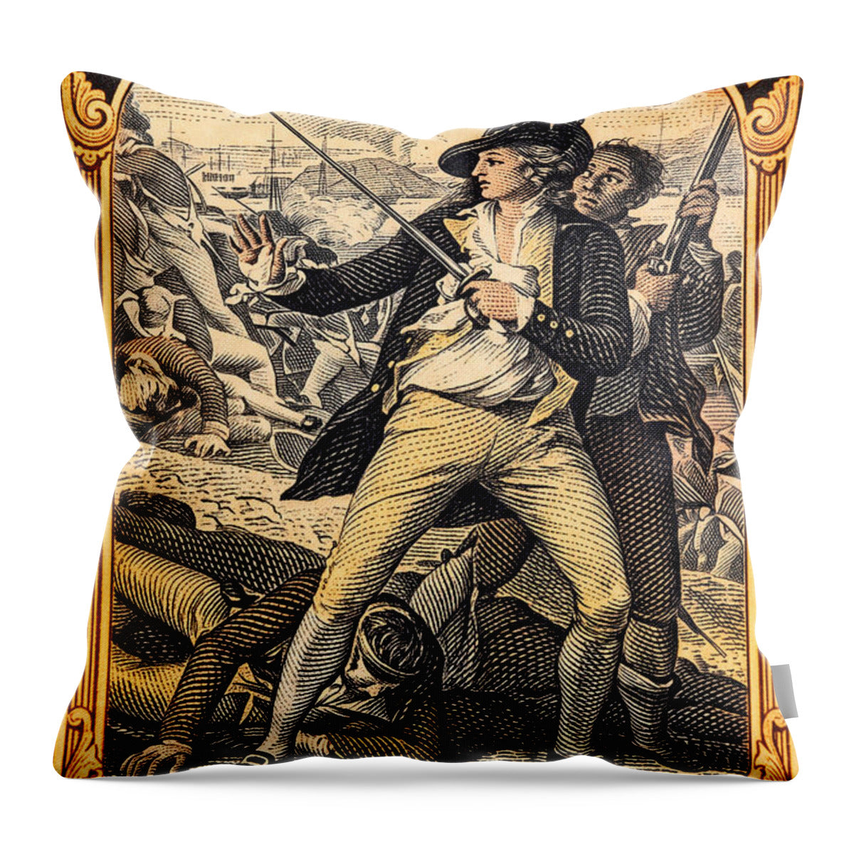 Bunker Hill 10c - Throw Pillow