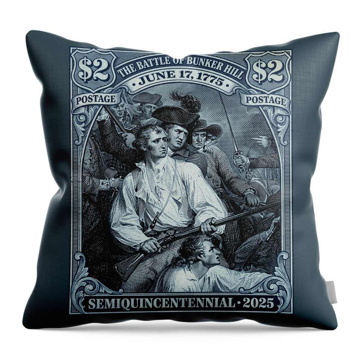 Bunker Hill $2 2 - Throw Pillow