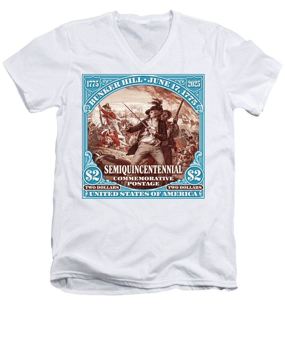Bunker Hill $2 - Men's V-Neck T-Shirt