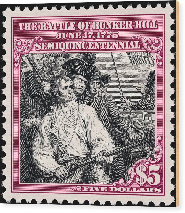 Bunker Hill $5 - Wood Print