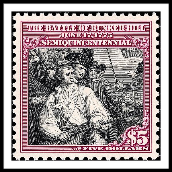 Bunker Hill $5 - Framed Print