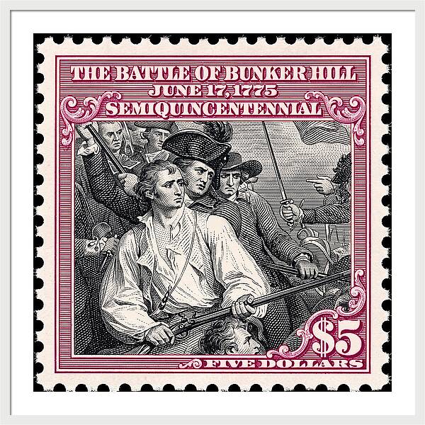 Bunker Hill $5 - Framed Print