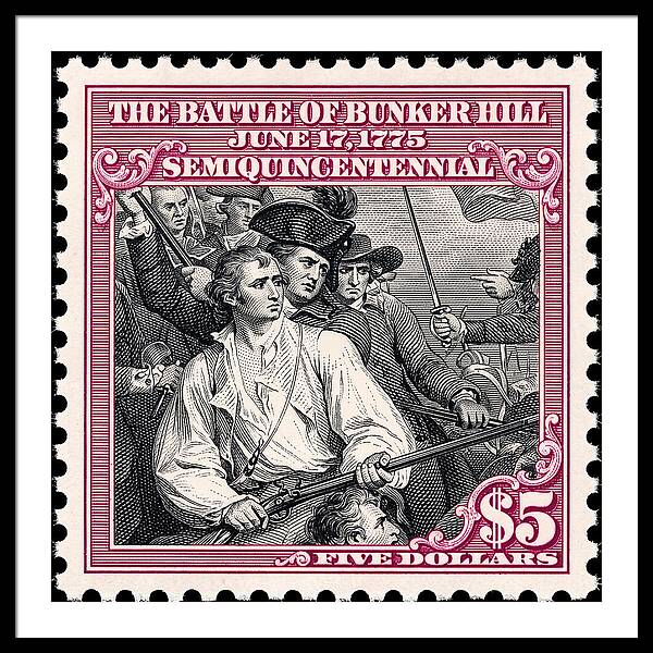 Bunker Hill $5 - Framed Print
