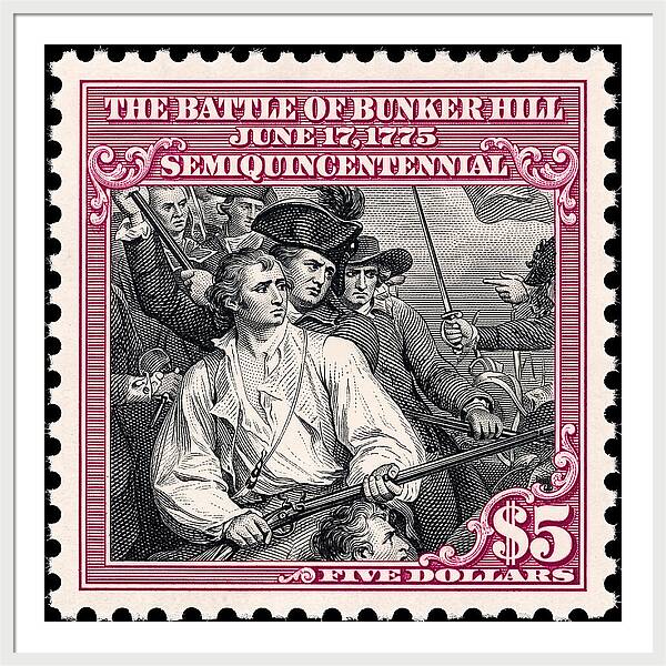 Bunker Hill $5 - Framed Print