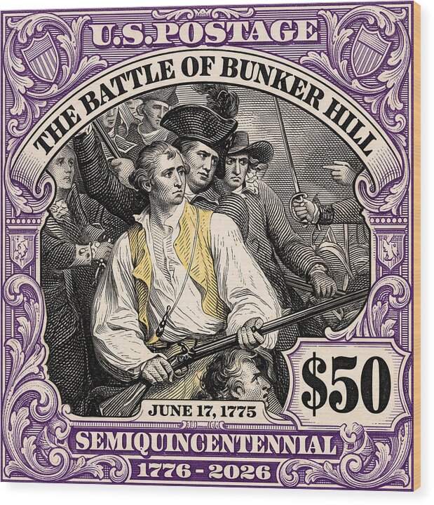 Bunker Hill $50 - Wood Print