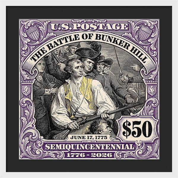 Bunker Hill $50 - Framed Print