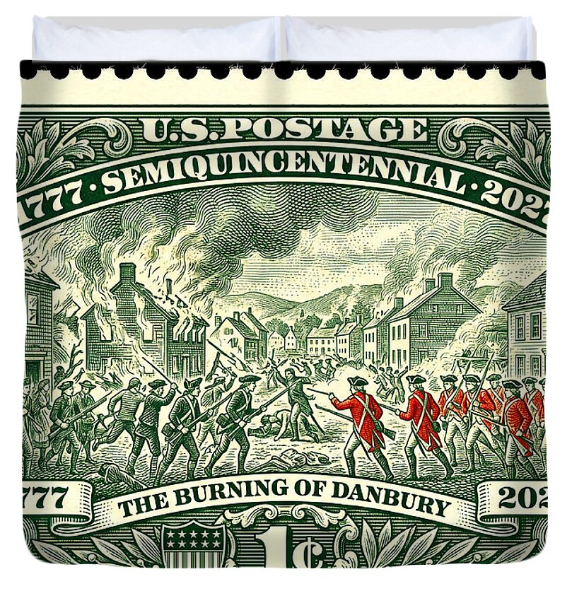 Burning of Danbury 1c - Duvet Cover
