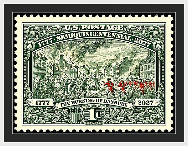 Burning of Danbury 1c - Framed Print