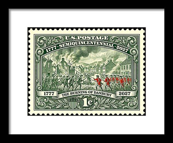 Burning of Danbury 1c - Framed Print