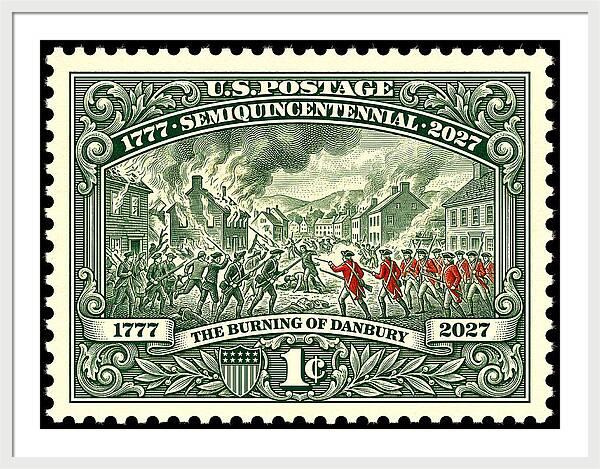 Burning of Danbury 1c - Framed Print