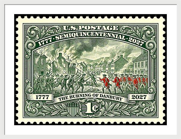 Burning of Danbury 1c - Framed Print