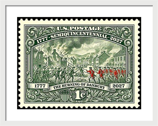 Burning of Danbury 1c - Framed Print