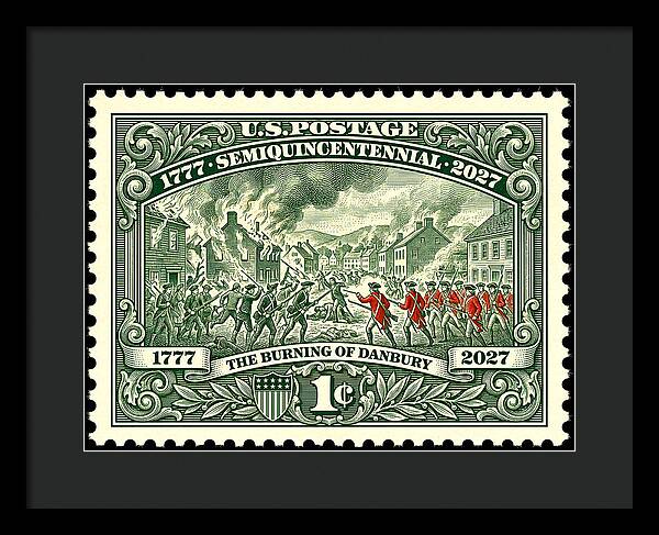 Burning of Danbury 1c - Framed Print