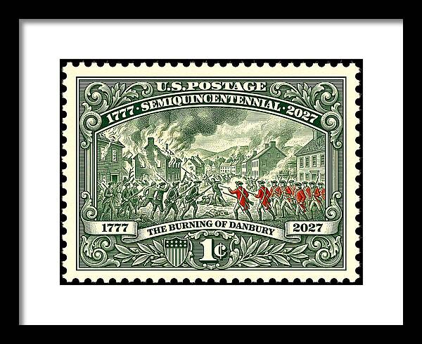 Burning of Danbury 1c - Framed Print