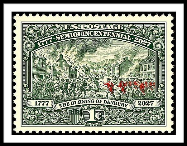 Burning of Danbury 1c - Framed Print