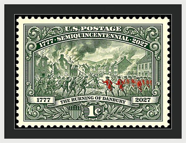 Burning of Danbury 1c - Framed Print