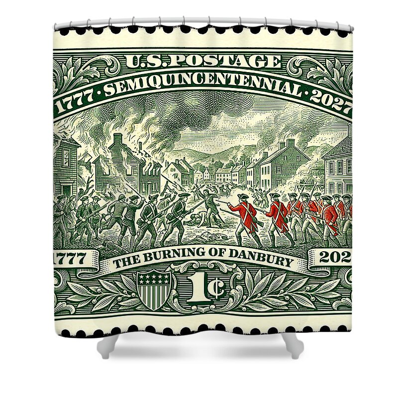 Burning of Danbury 1c - Shower Curtain