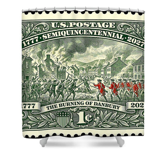 Burning of Danbury 1c - Shower Curtain