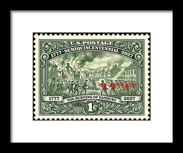 Burning of Danbury 1c - Framed Print
