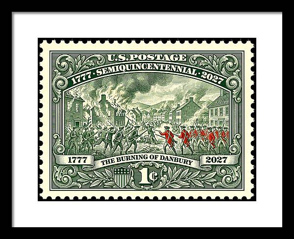 Burning of Danbury 1c - Framed Print