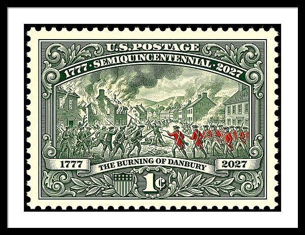 Burning of Danbury 1c - Framed Print