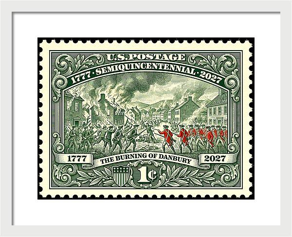 Burning of Danbury 1c - Framed Print