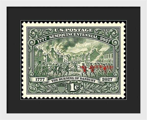 Burning of Danbury 1c - Framed Print