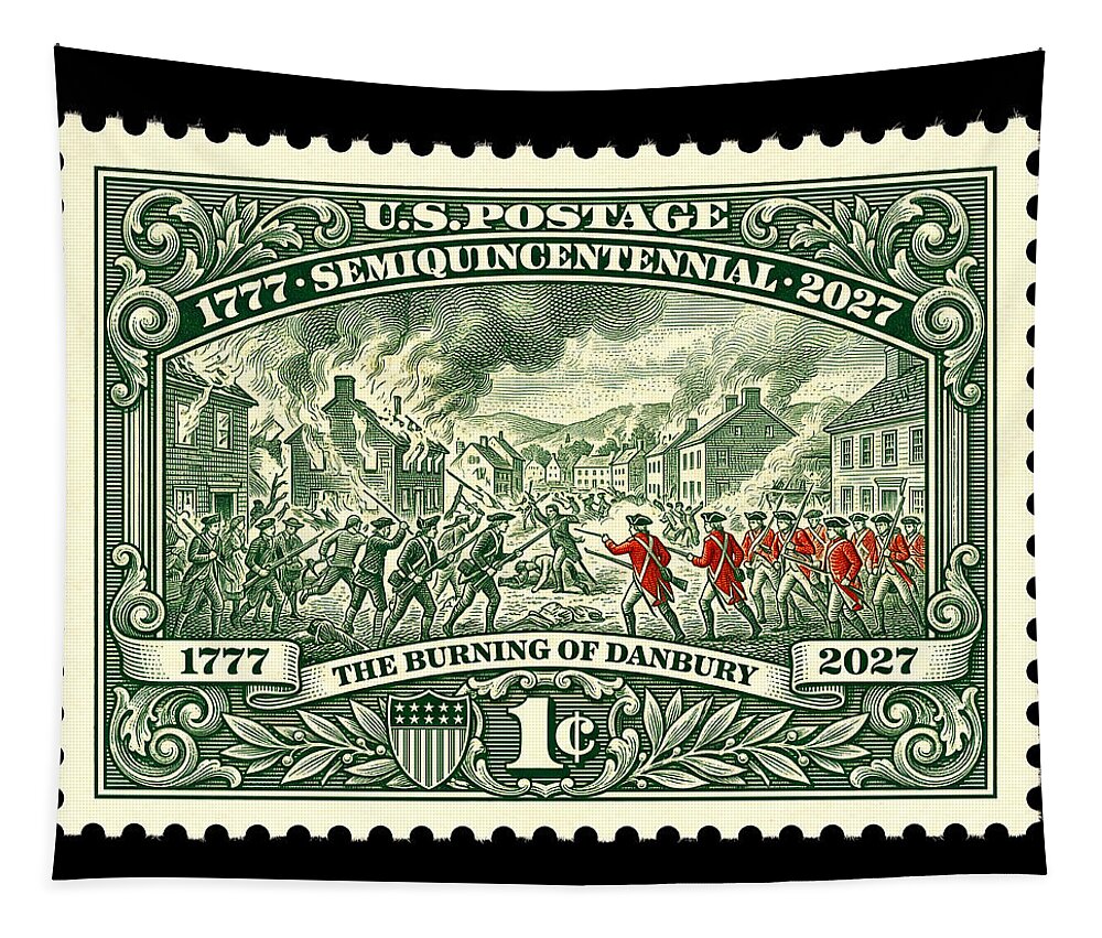 Burning of Danbury 1c - Tapestry