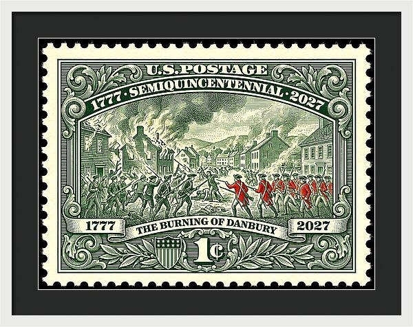 Burning of Danbury 1c - Framed Print