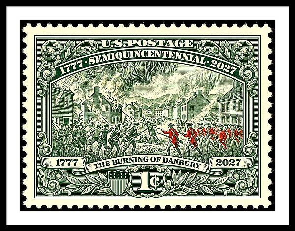 Burning of Danbury 1c - Framed Print