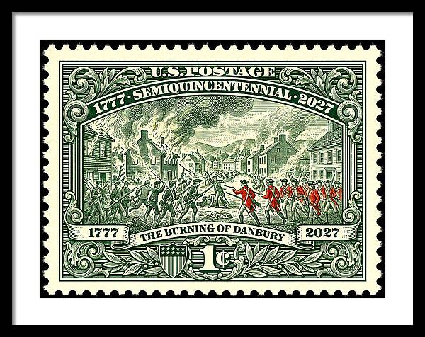 Burning of Danbury 1c - Framed Print
