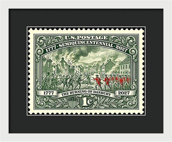 Burning of Danbury 1c - Framed Print