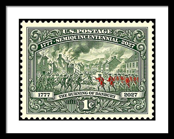 Burning of Danbury 1c - Framed Print