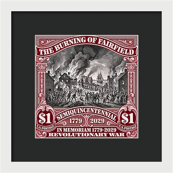Burning of Fairfield $1 - Framed Print