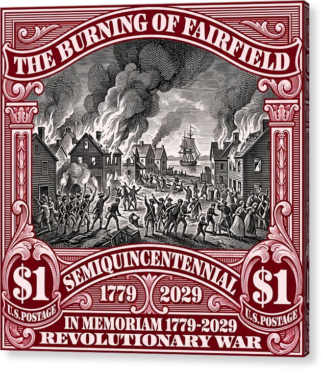 Burning of Fairfield $1 - Acrylic Print