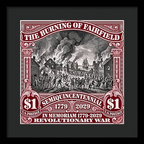 Burning of Fairfield $1 - Framed Print