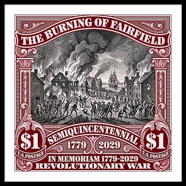 Burning of Fairfield $1 - Framed Print