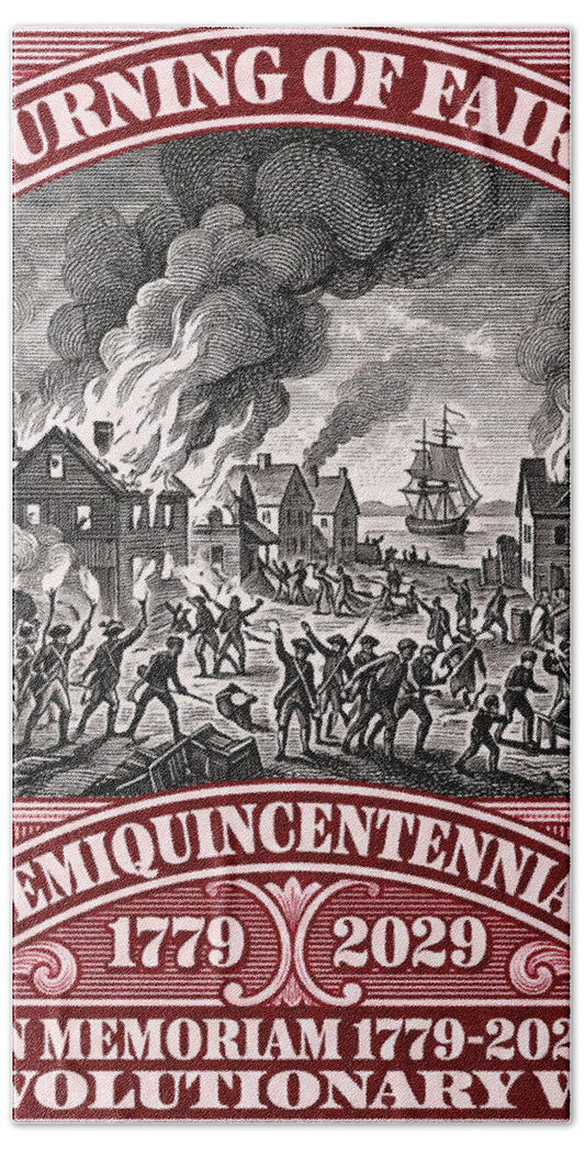 Burning of Fairfield $1 - Bath Towel