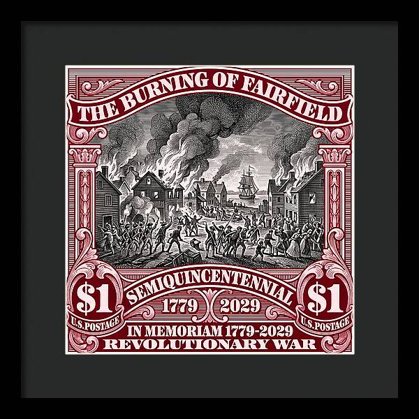 Burning of Fairfield $1 - Framed Print