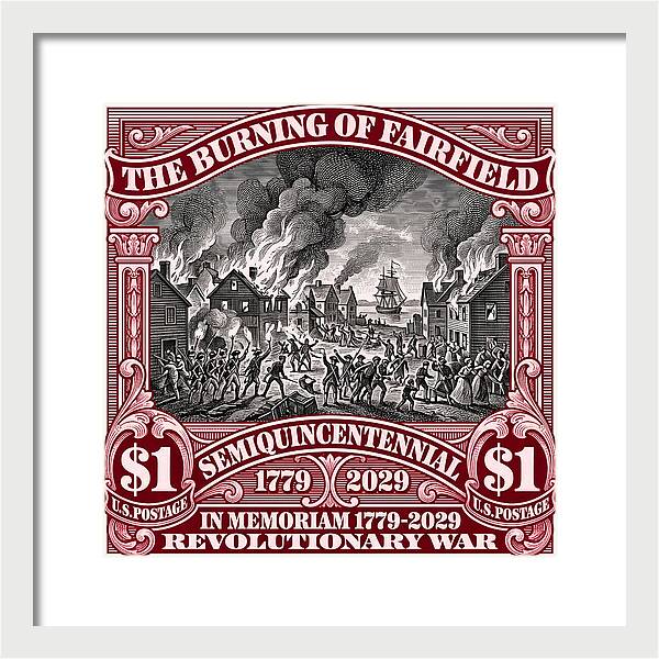 Burning of Fairfield $1 - Framed Print