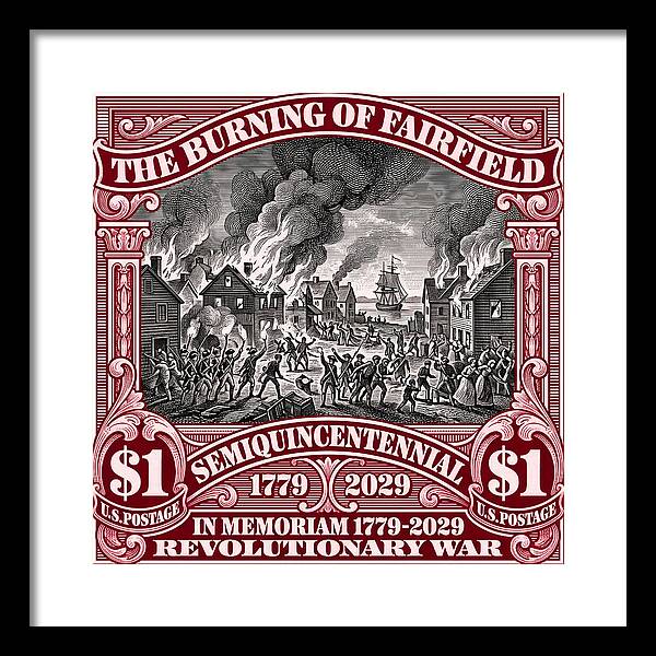 Burning of Fairfield $1 - Framed Print