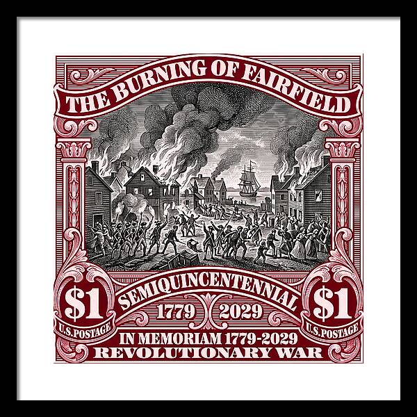 Burning of Fairfield $1 - Framed Print