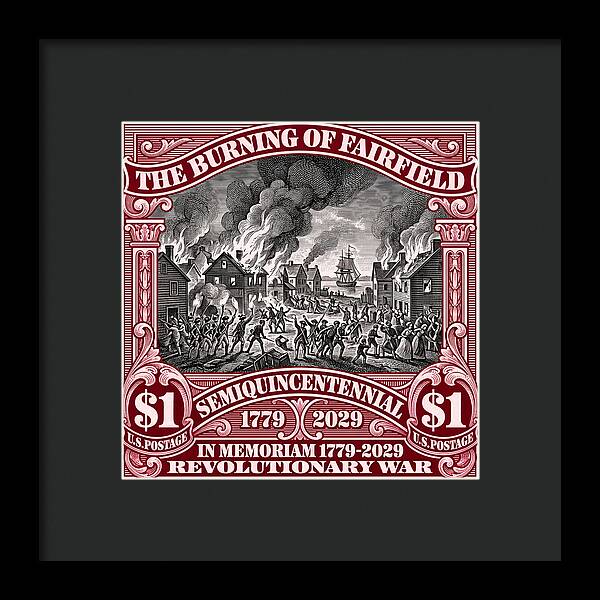 Burning of Fairfield $1 - Framed Print
