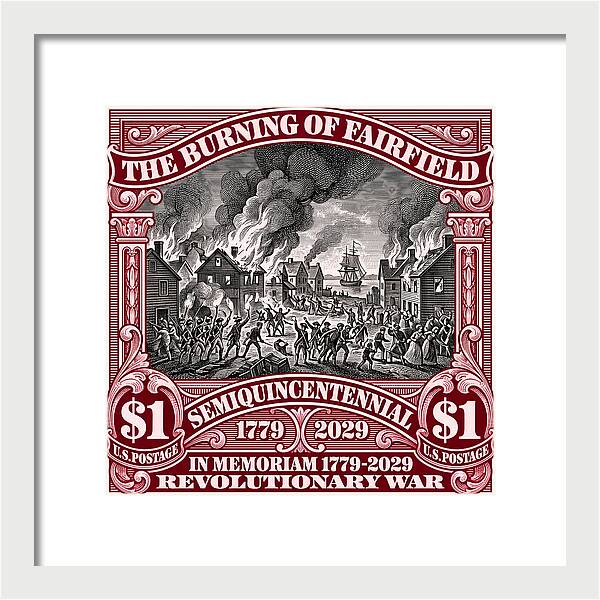 Burning of Fairfield $1 - Framed Print