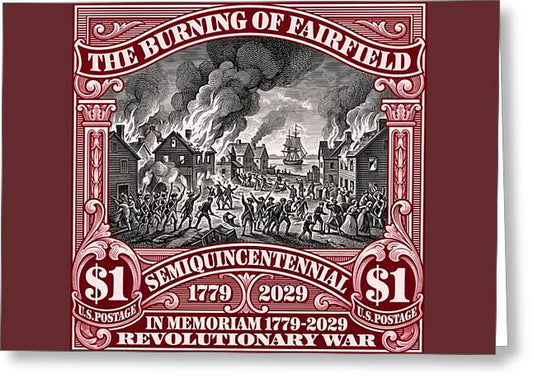 Burning of Fairfield $1 - Greeting Card