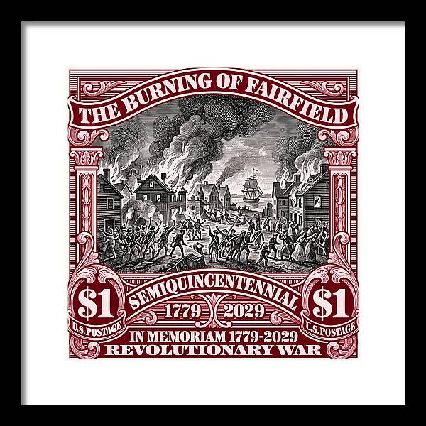 Burning of Fairfield $1 - Framed Print